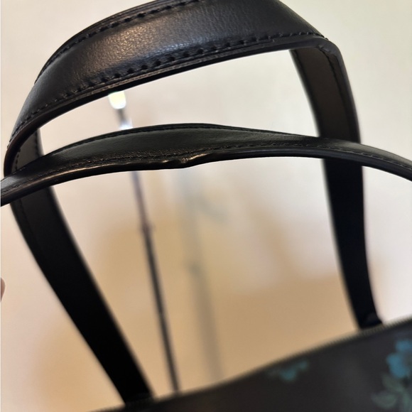 NWT Coach Gallery Victorian Floral Tote Bag!  Black Blue - Picture 9 of 10